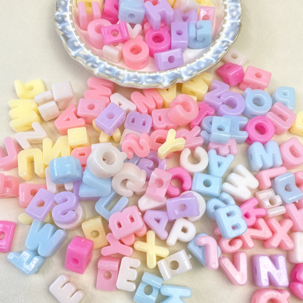 Jewelry Making Course - 10/50/100 Pezzi Perline Acriliche con Lettere
