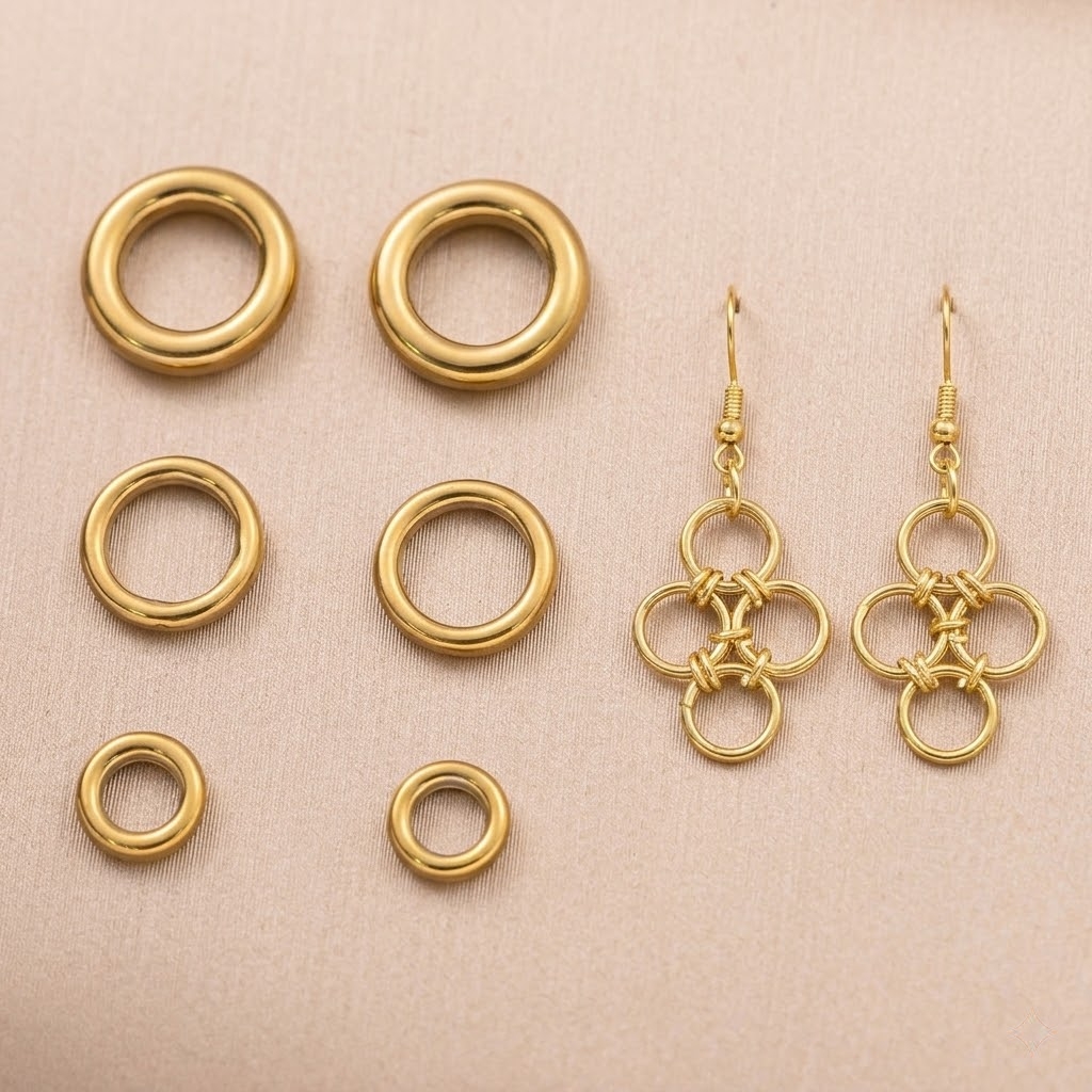 Jewelry Making Closed Jump Rings - 20 Pezzi Anelli di Giunzione Rotondi
