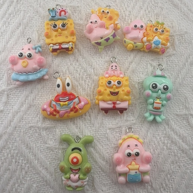 Jewelry Making Earrings - 10 pendenti in resina a forma