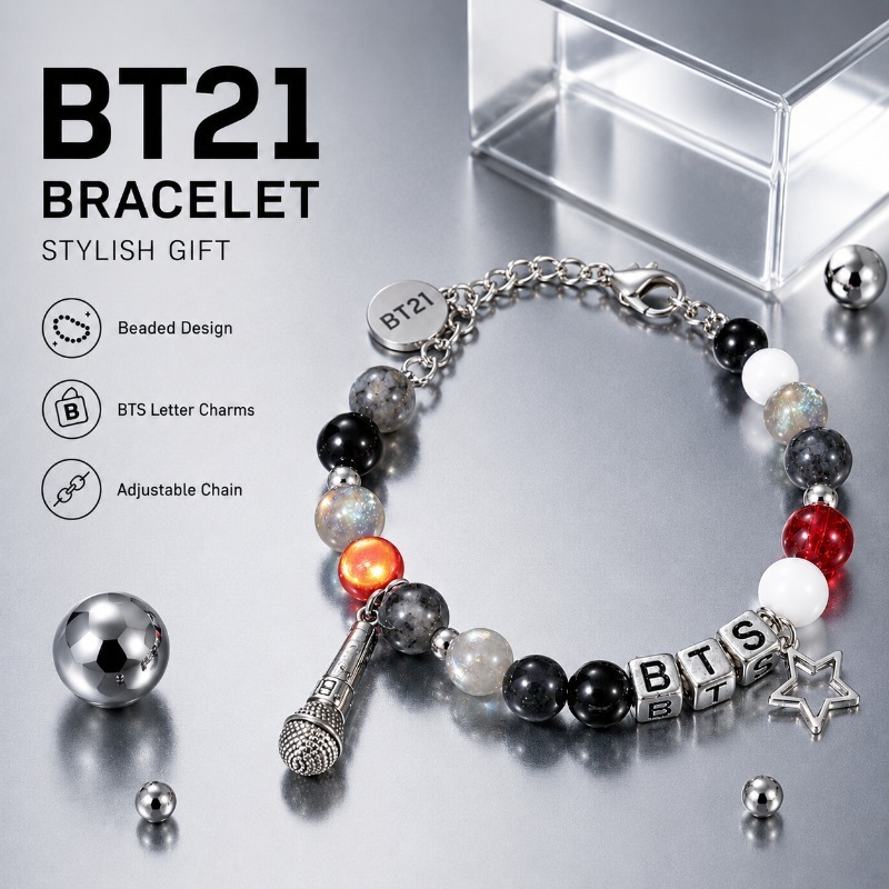 Jewelry Making Metals - Braccialetto con Perline Nero e Rosso