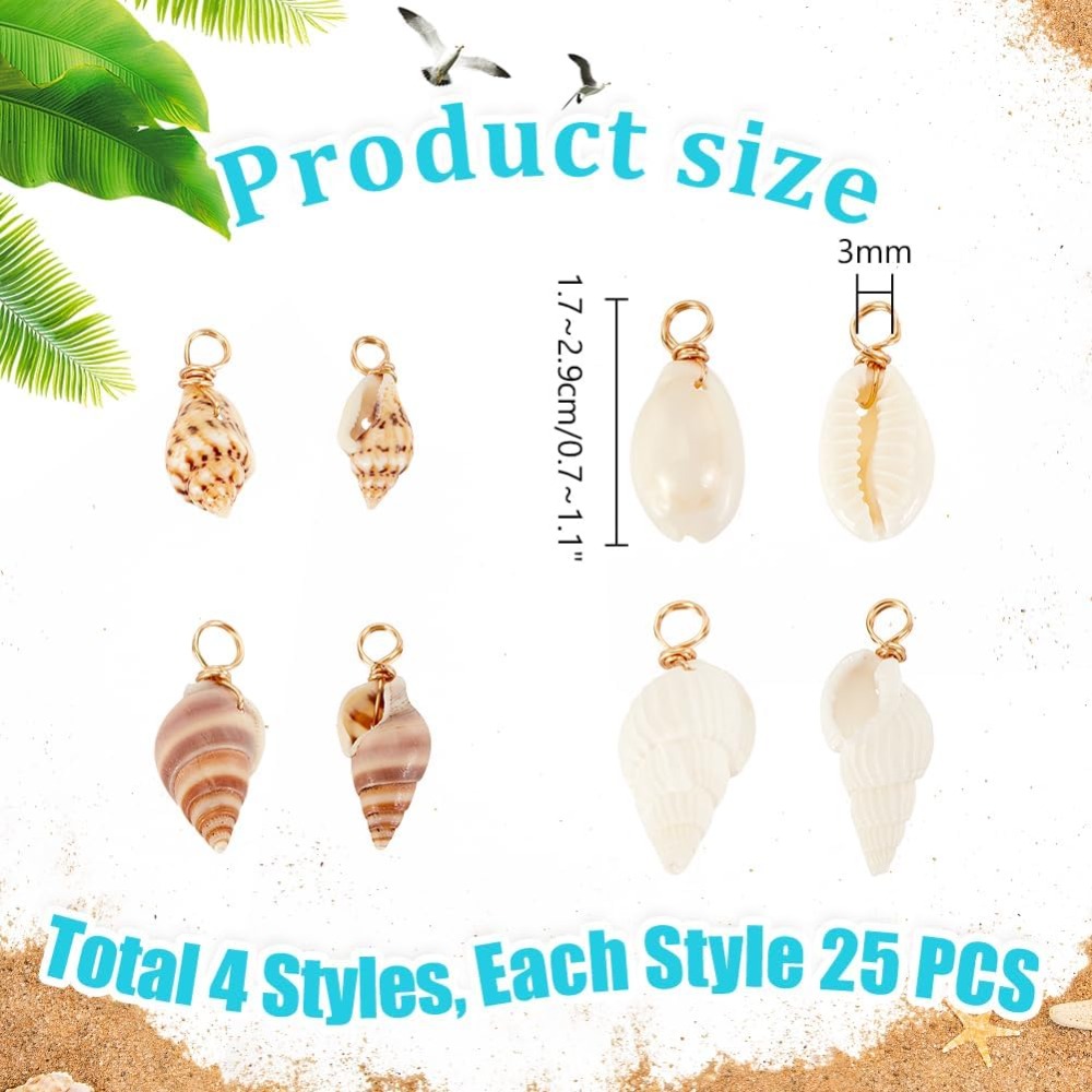 100 pz 4 Stili Conchiglia Natu - Jewelry Making Course recensione e prezzo