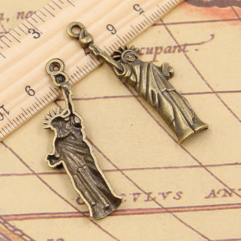 10 pz Charms statua della libe - Jewelry Making York recensione e prezzo